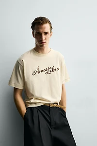 T-SHIRT RELAXED FIT À INSCRIPTION BRODÉE