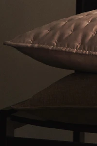 HOUSSE DE COUSSIN ÉDREDON SATIN LISSE NŒUDS