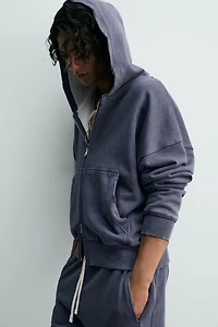 SWEAT BIMATIÈRE WAFFLE À CAPUCHE