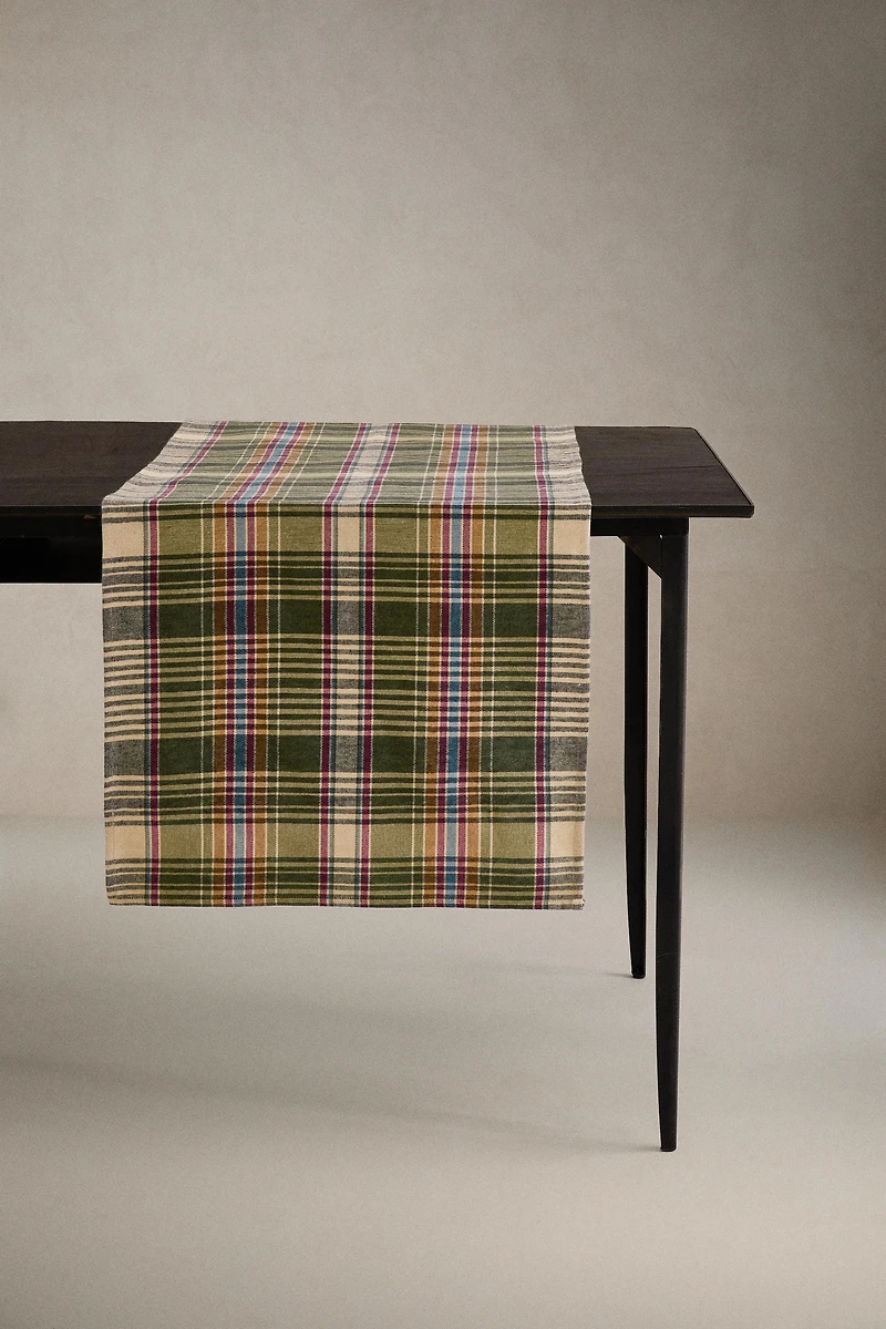 CHEMIN DE TABLE CARREAUX COULEUR