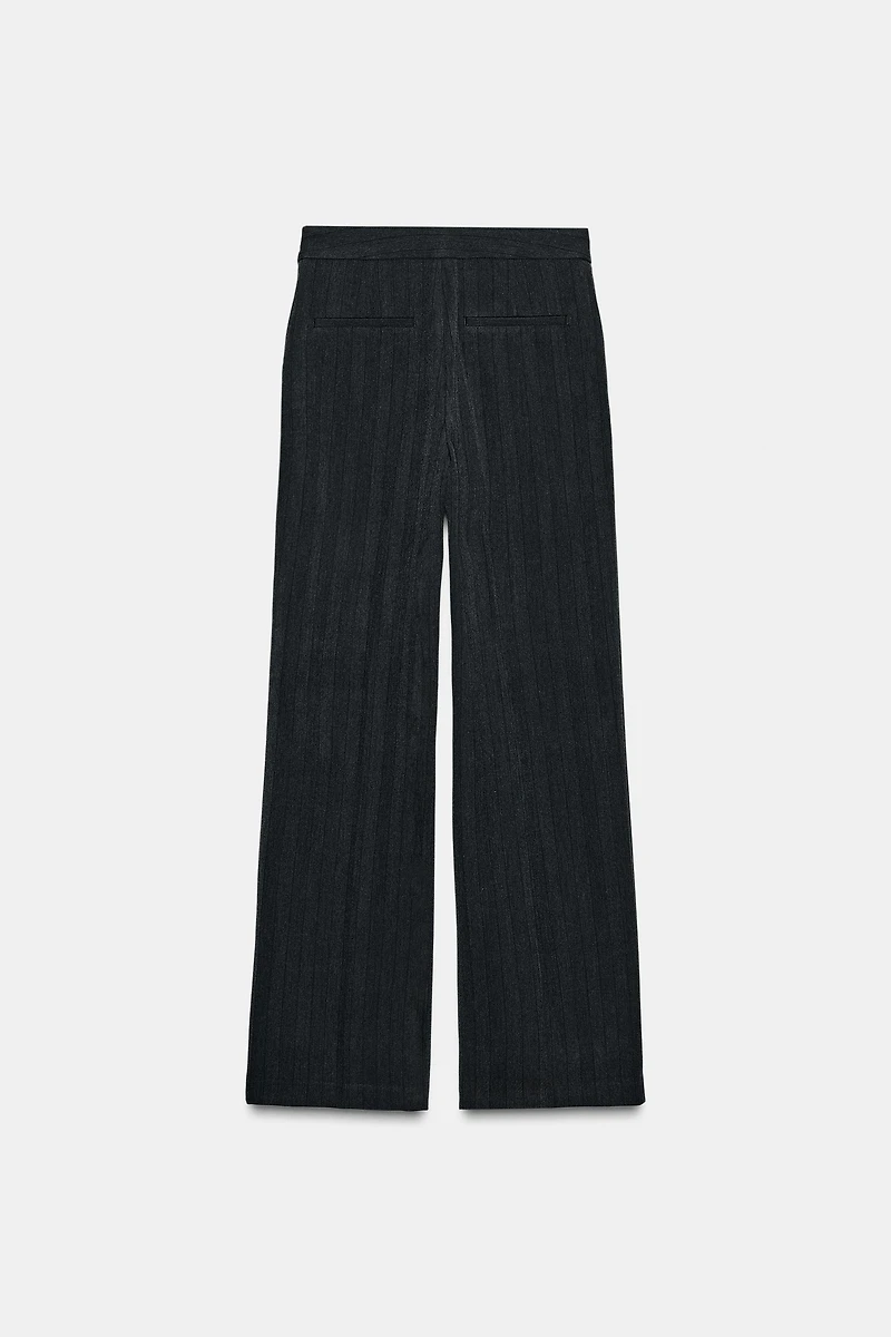 HERRINGBONE STRAIGHT LEG PANTS
