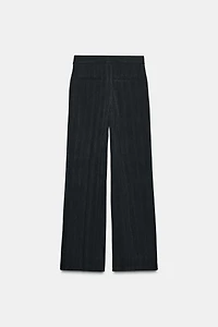 HERRINGBONE STRAIGHT LEG PANTS