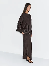 Pantalon fluide fendu