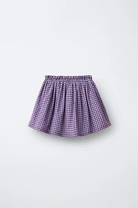 PLAID RUFFLE SKIRT
