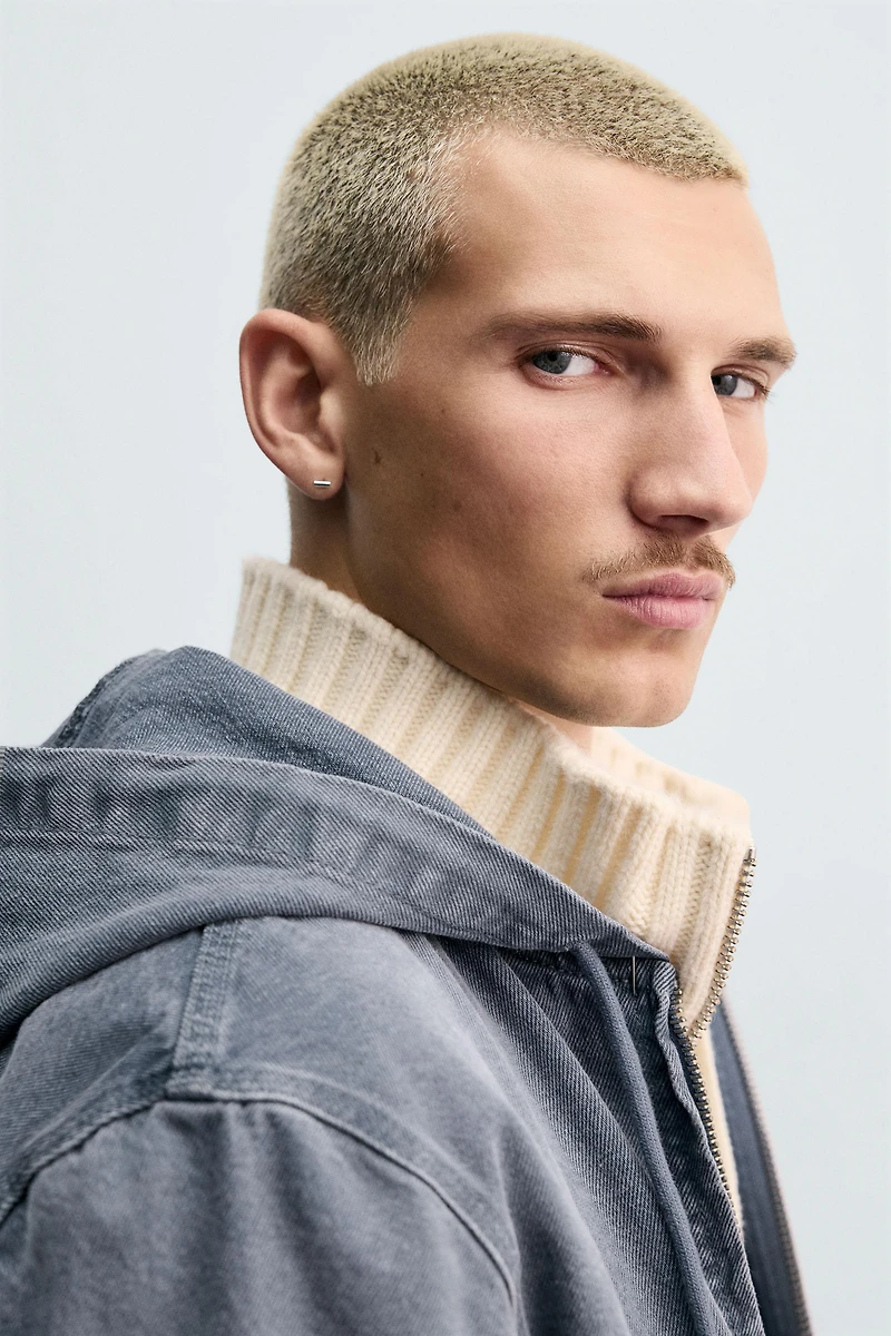 WASHED HOODED JACKET