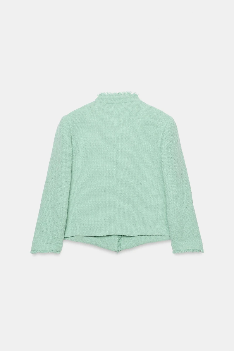 STRUCTURED FRAYED BLAZER