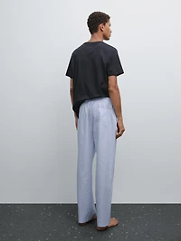 Pyjama avec T-shirt à manches courtes et pantalon rayures