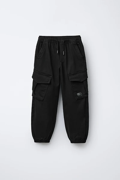 LABEL CARGO JOGGER PANTS