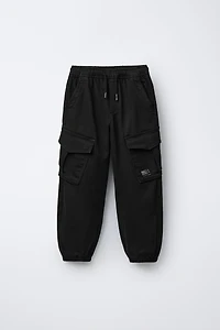 LABEL CARGO JOGGER PANTS