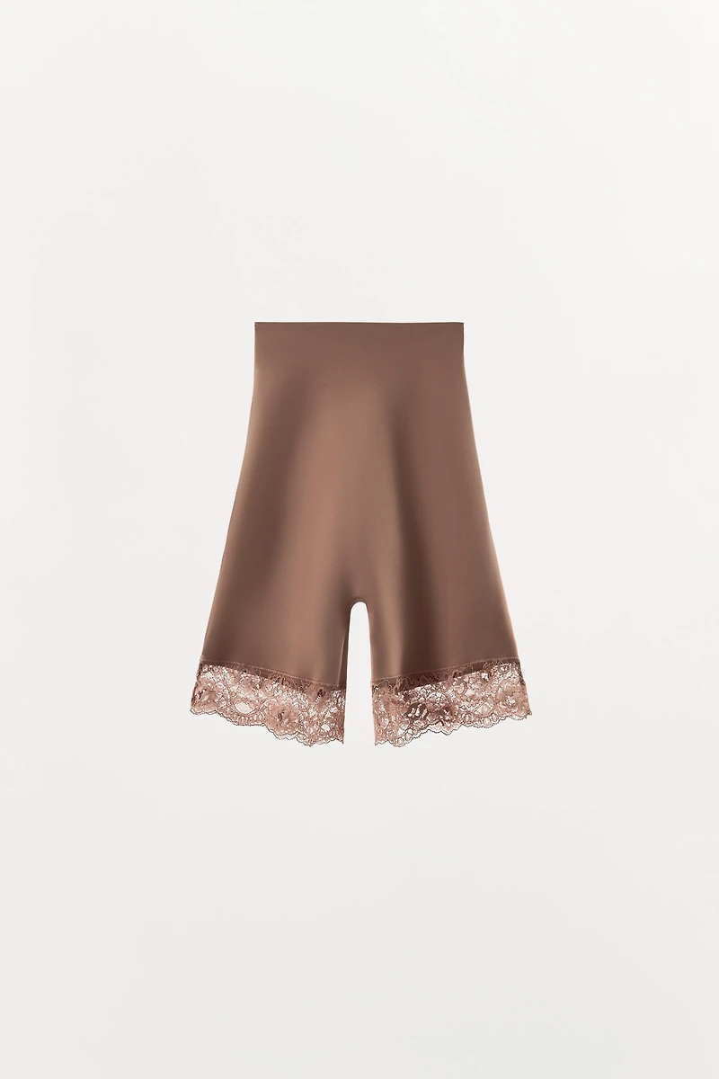 POLYAMIDE BLEND LACE SHORTS