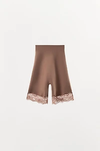 POLYAMIDE BLEND LACE SHORTS