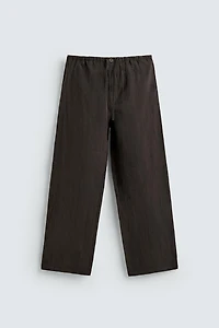 100% LINEN RELAXED FIT PANTS