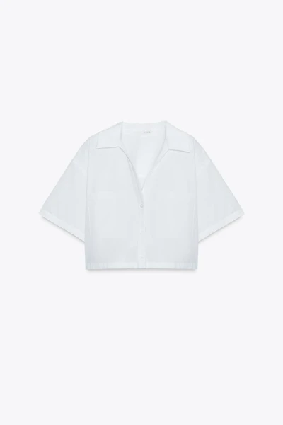 POPLIN CROP TOP