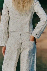 TRF BAGGY FLORAL PRINT JEANS