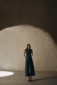 DOUBLE BREASTED LINEN VEST