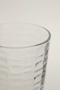 RAISED SQUARE-EFFECT TUMBLER