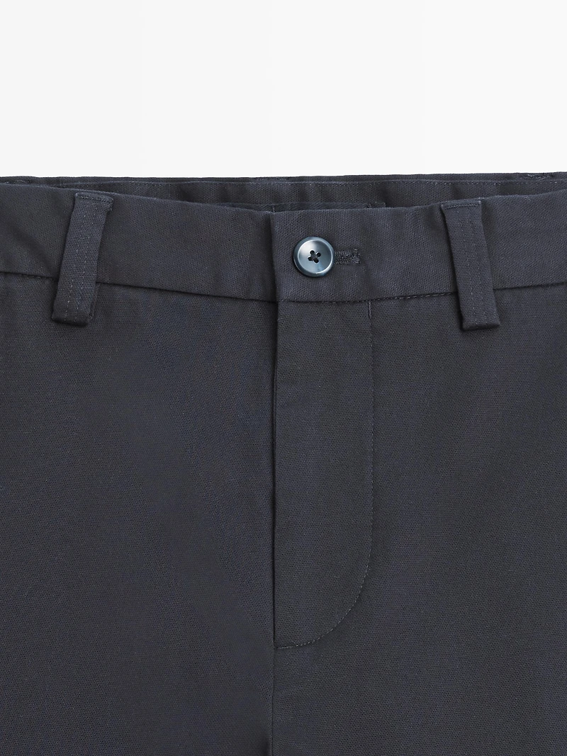 Pantalon tapered fit microtexturé