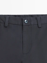 Pantalon tapered fit microtexturé