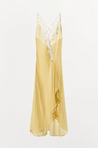 RUFFLED LACE GEORGETTE DRESS