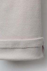 PLUSH FLARE PANTS WITH RAISED TEXT