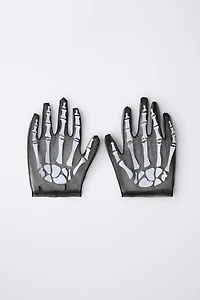 SKELETON COSTUME TULLE GLOVES