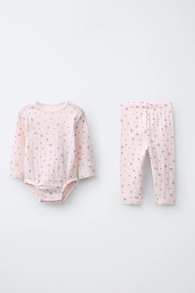 ENSEMBLE BODY ET LEGGING À FLEURS