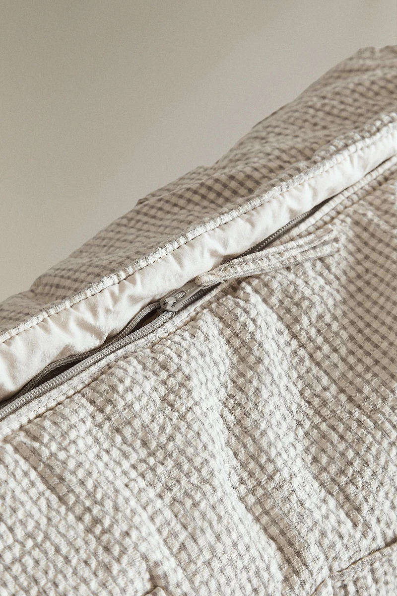 GINGHAM CHECK DIAPER BAG