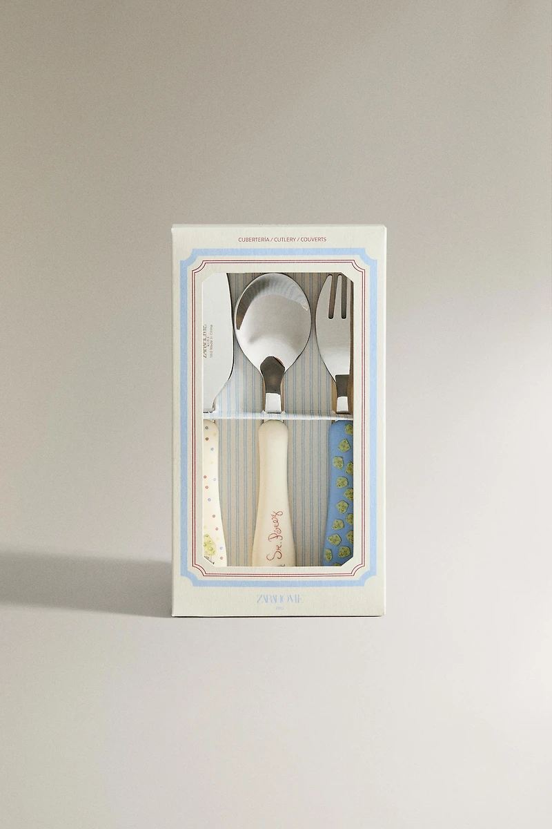 KIDS CERAMIC MR. PÉREZ FLATWARE SET