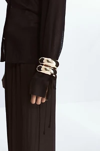 SEMI-SHEER SHIRT WITH TIES