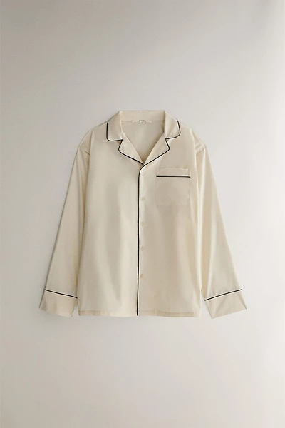 SHIRT WITH BLACK PIPING