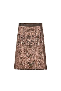 JUPE MI-LONGUE BRODERIES FANTAISIE ÉDITION LIMITÉE