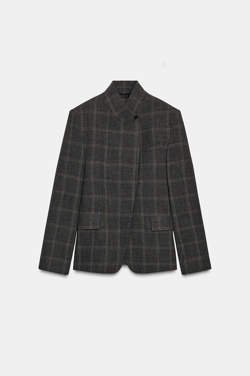 PLAID BLAZER ZW COLLECTION LIMITED EDITION