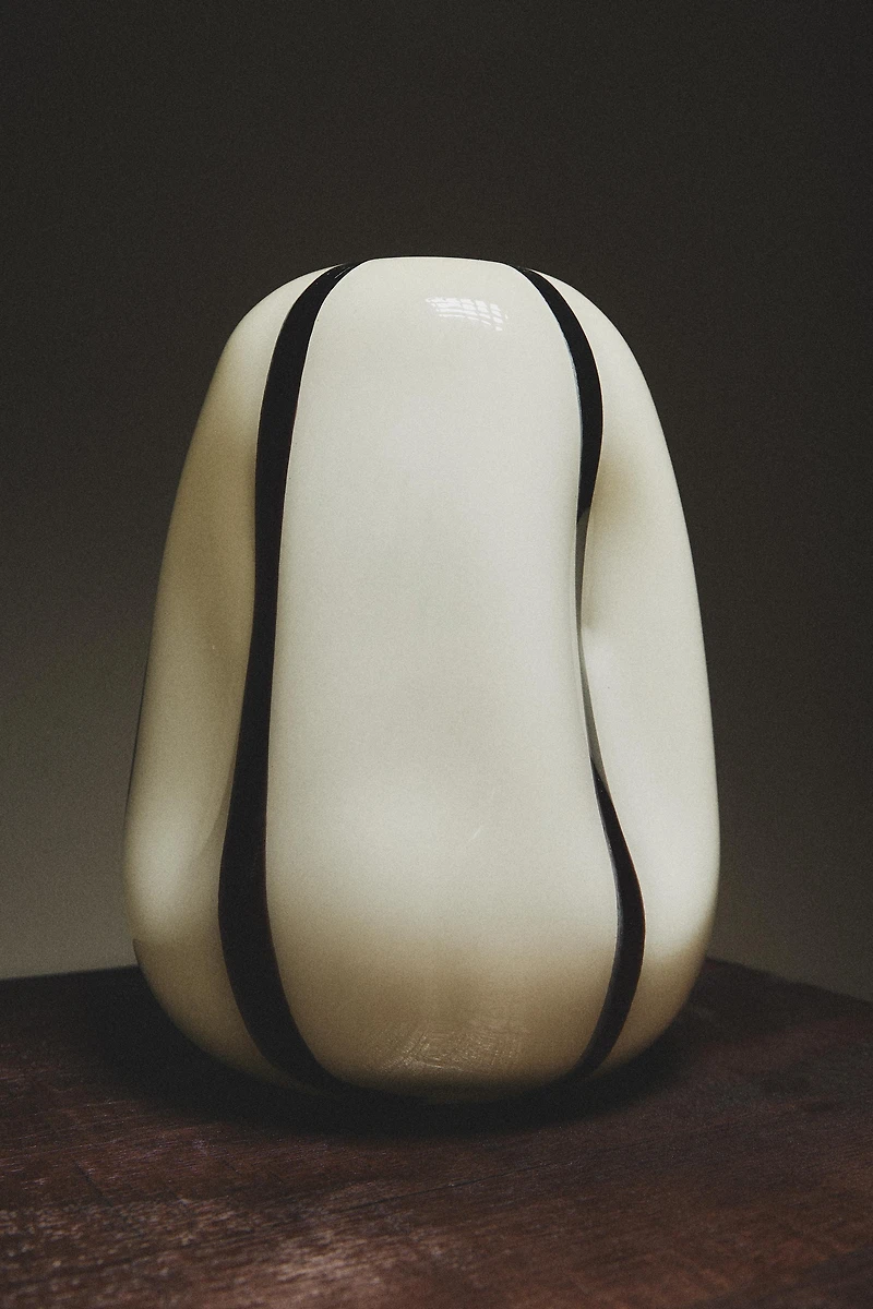 IRREGULAR STRIPED GLASS VASE x COLLAGERIE