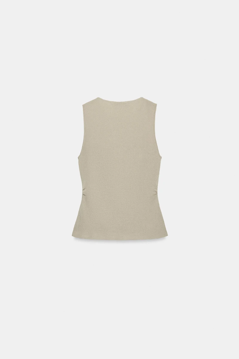 DRAPED KNIT TOP