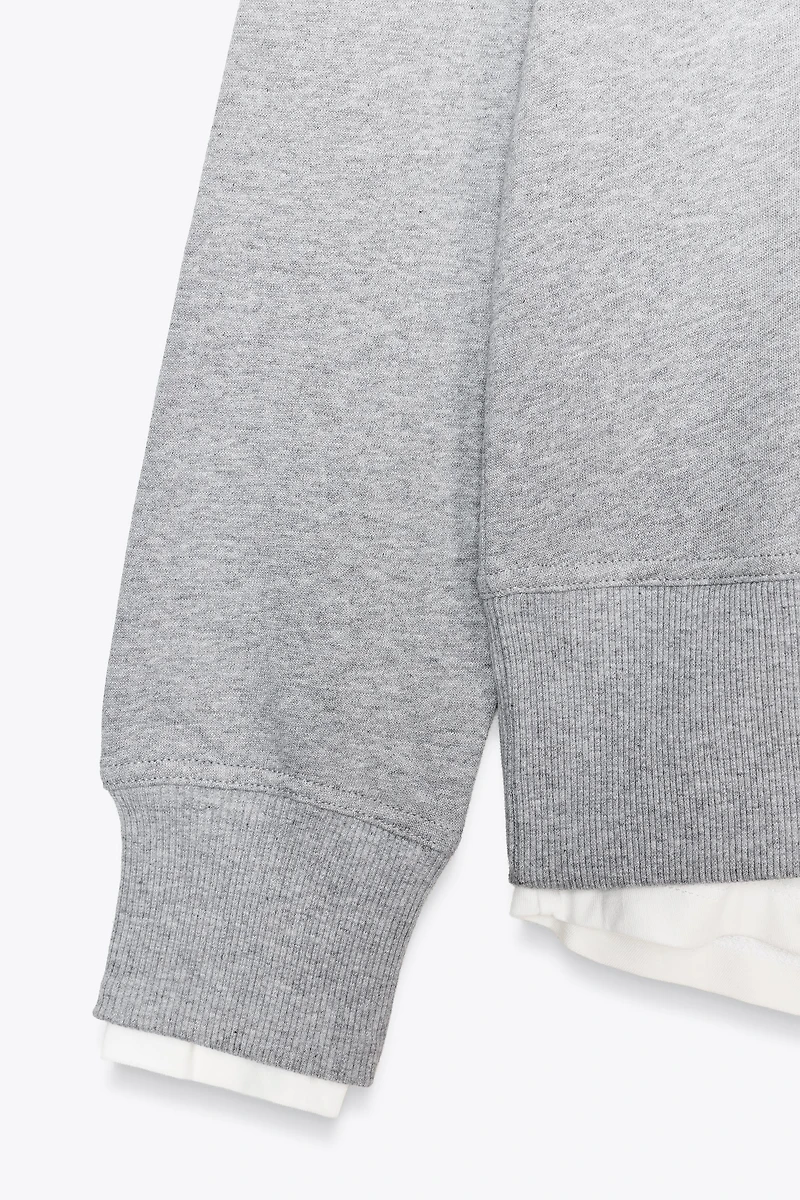 COMBINATION PLUSH SWEATSHIRT