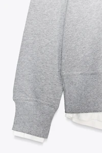 COMBINATION PLUSH SWEATSHIRT
