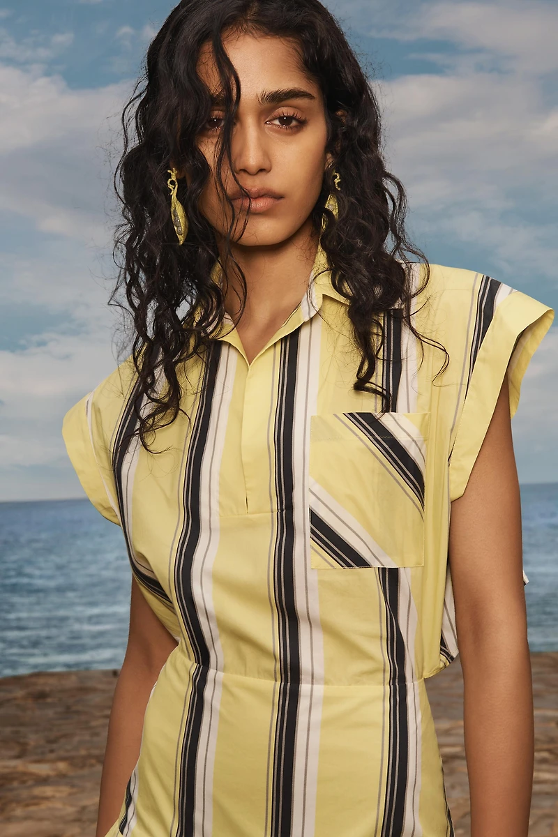 LIMITED EDITION STRIPED BALLOON DRESS