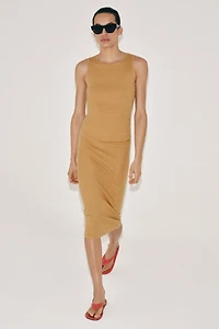 ROBE MI-LONGUE DRAPÉE
