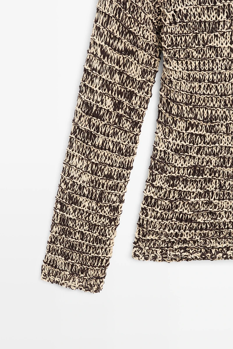 Marled knit sweater