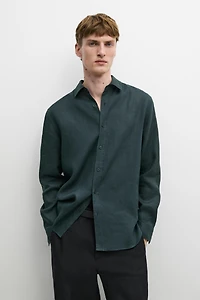 Slim fit 100% linen shirt