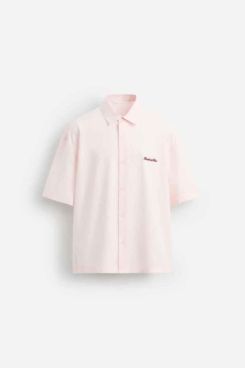 CONTRAST EMBROIDERY SHIRT