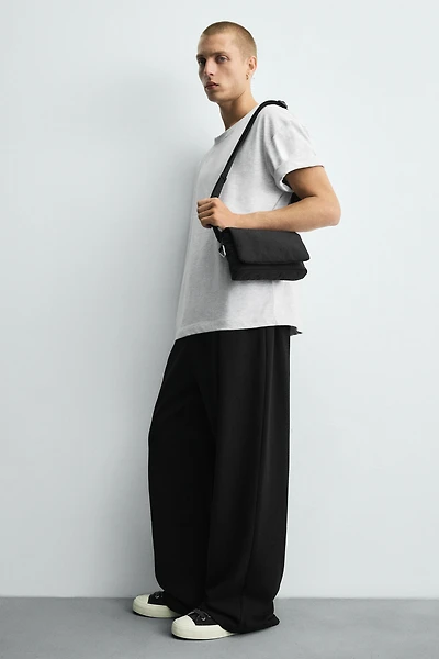 NYLON FLAP CROSSBODY BAG