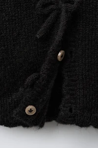 BOW DETAIL CARDIGAN