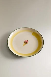 ASSIETTE À DESSERT GRÈS GLACE