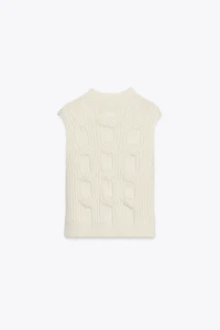 CABLE KNIT VEST TOP