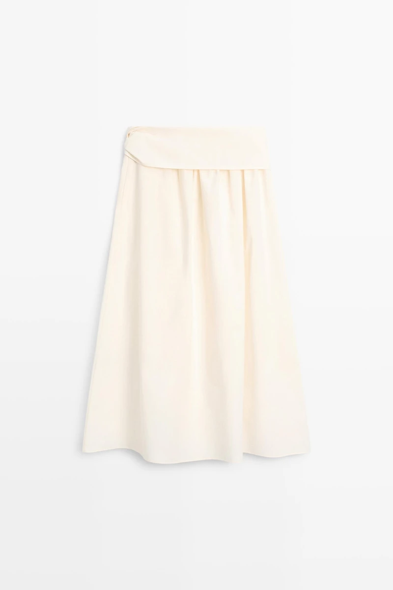 Flowing skirt with scarf detail
