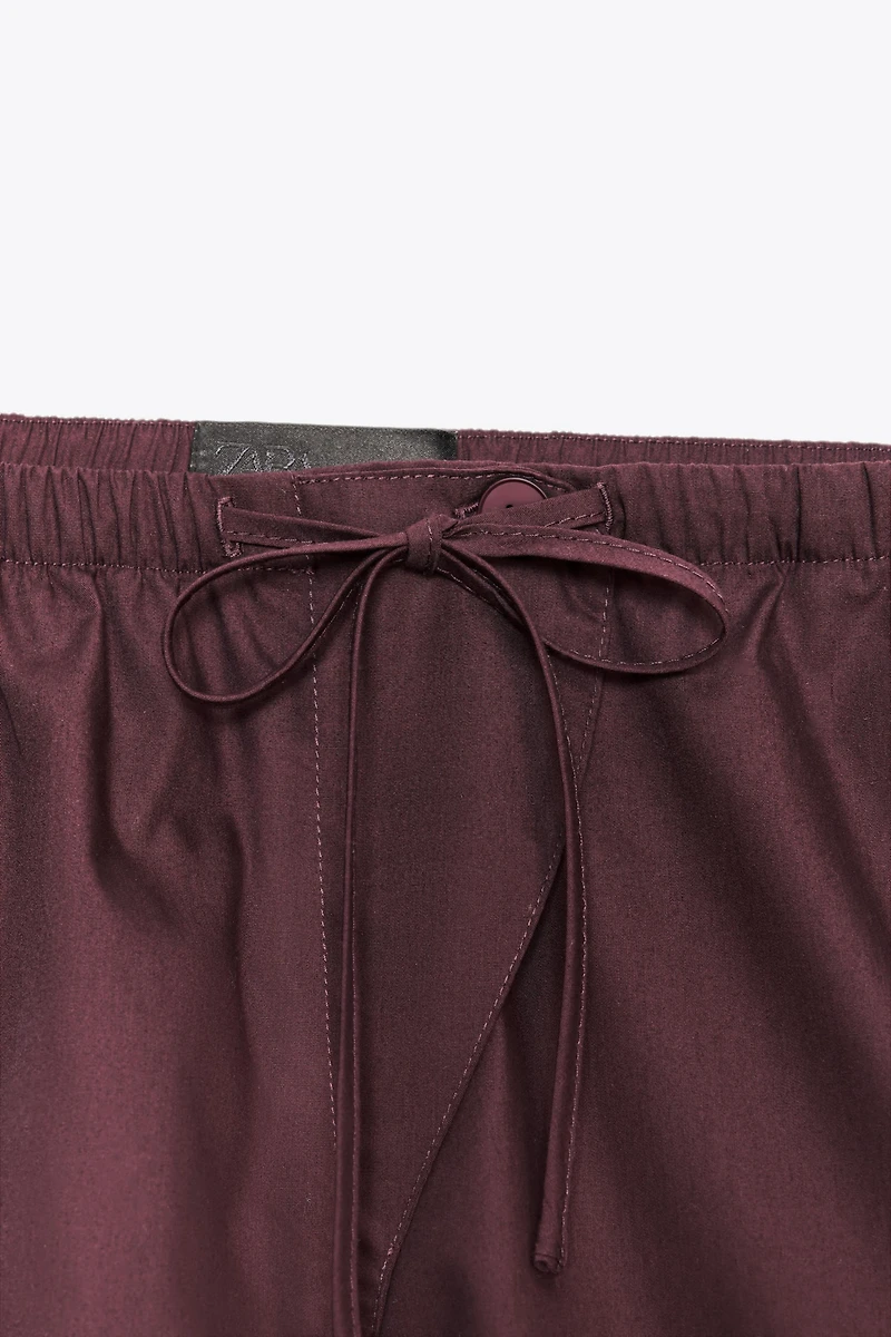 POPLIN MINI SHORTS