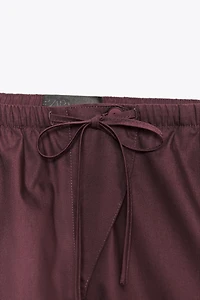 POPLIN MINI SHORTS