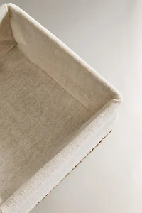 SQUARE FABRIC-LINED BASKET