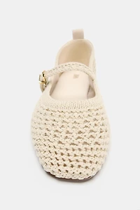 BRAIDED EFFECT FLAT BALLET FLATS